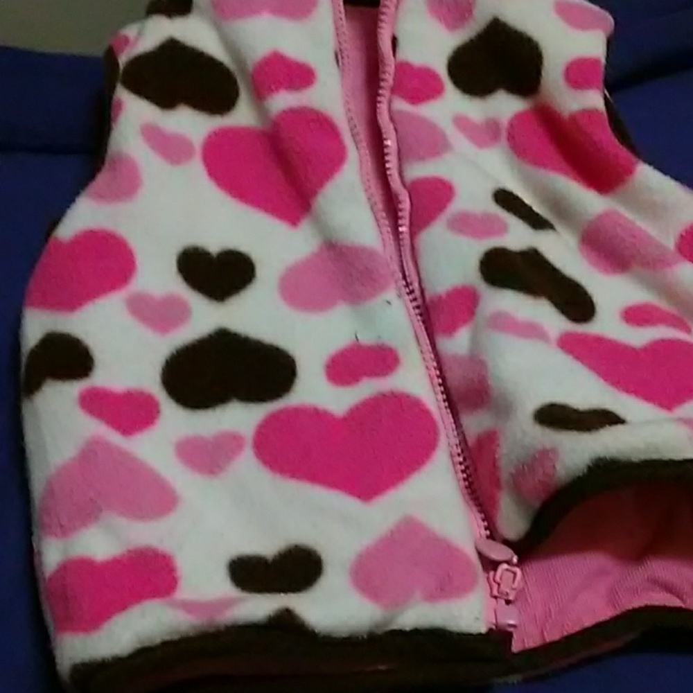 Reversible toddler girl vest